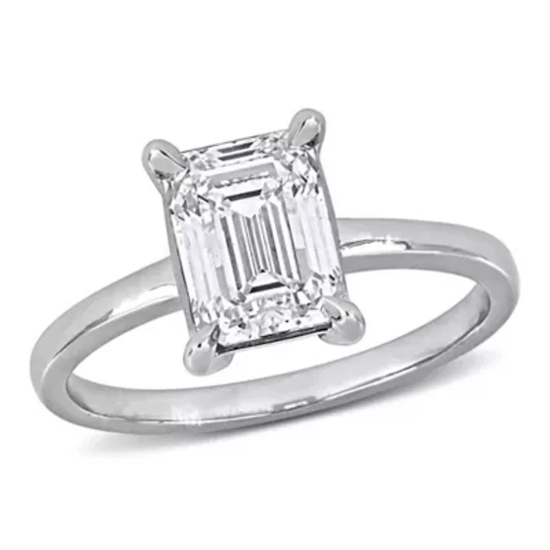 Lab Created Grown Diamond Solitaire Engagement Ring 14k Yellow Gold