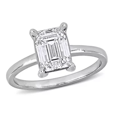 Lab Created Grown Diamond Solitaire Engagement Ring 14k Yellow Gold