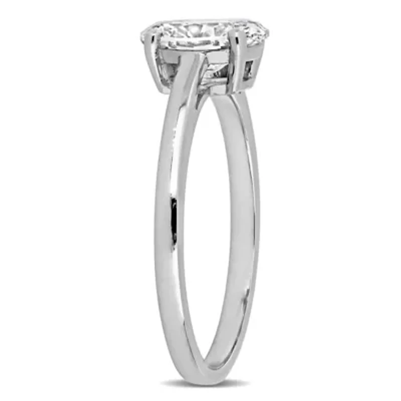 Lab Created Grown Diamond Solitaire Engagement Ring 14k White Gold