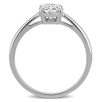 Lab Created Grown Diamond Solitaire Engagement Ring 14k White Gold