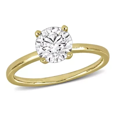 Lab Created Grown Diamond Engagement Ring 14k Yellow Gold