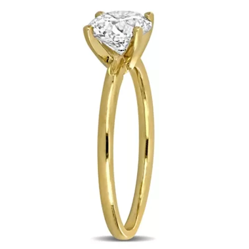 Lab Created Grown Diamond Engagement Ring 14k Yellow Gold
