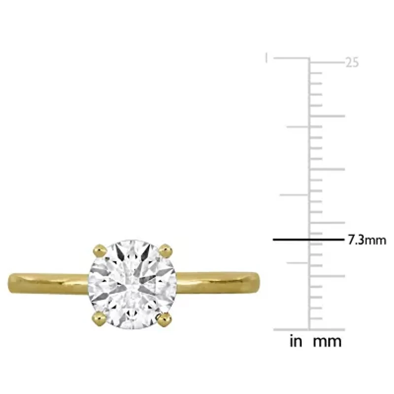 Lab Created Grown Diamond Engagement Ring 14k Yellow Gold