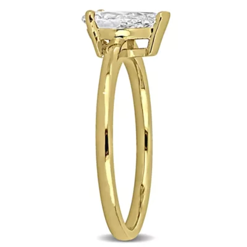 Lab Created Grown Diamond Engagement Ring 14k Yellow Gold