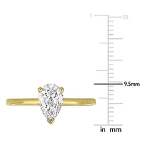 Lab Created Grown Diamond Engagement Ring 14k Yellow Gold