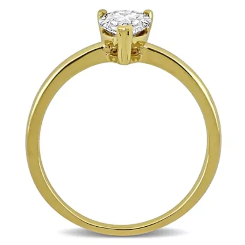 Lab Created Grown Diamond Engagement Ring 14k Yellow Gold