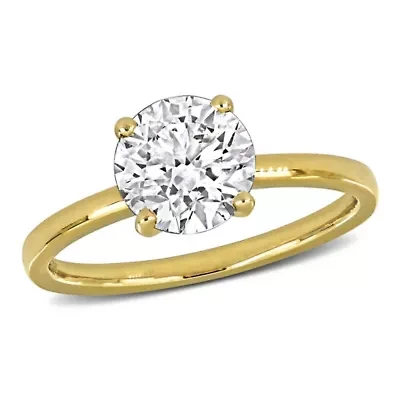 Lab Created Grown Diamond Engagement Ring 14k Yellow Gold