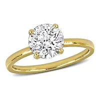 Lab Created Grown Diamond Engagement Ring 14k Yellow Gold