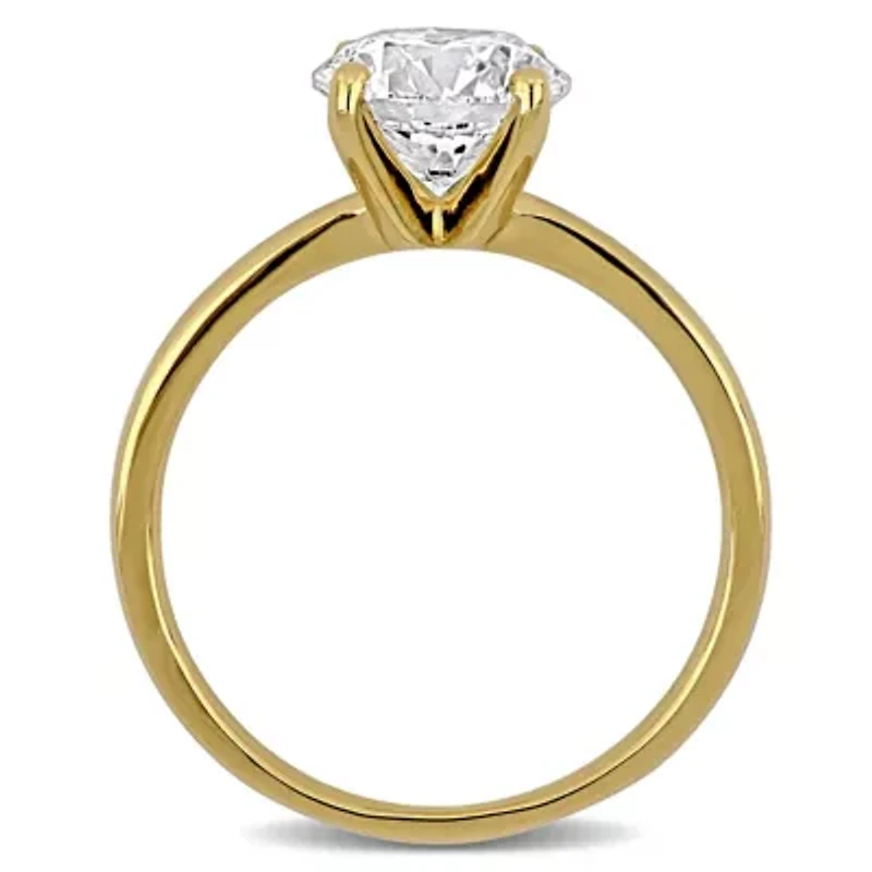 Lab Created Grown Diamond Engagement Ring 14k Yellow Gold