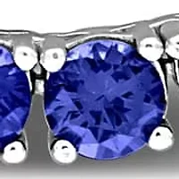 Lab Created Gemstone & White Sapphire Tennis Necklace Bracelet Jewelry Set Sterling Silver