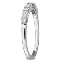 Lab Grown Diamond Anniversary Ring Sterling Silver