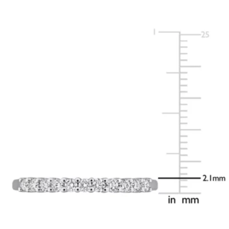 Lab Grown Diamond Anniversary Ring Sterling Silver