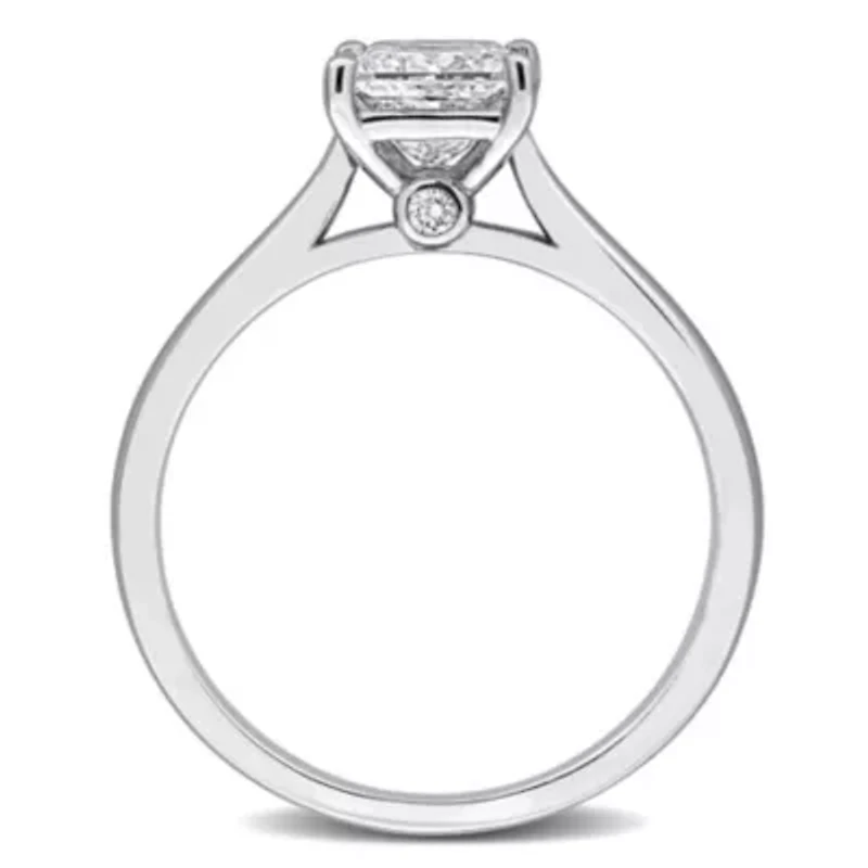 Princess & Round Lab Grown Diamond Solitaire Engagement Ring