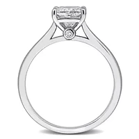 Princess & Round Lab Grown Diamond Solitaire Engagement Ring
