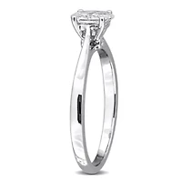 Oval & Round Lab Grown Diamond Solitaire Engagement Ring