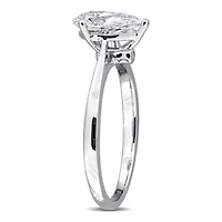 Pear & Round Lab Grown Diamond Solitaire Engagement Ring