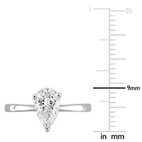 Pear & Round Lab Grown Diamond Solitaire Engagement Ring