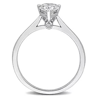 Pear & Round Lab Grown Diamond Solitaire Engagement Ring