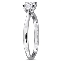 Princess & Round Lab Grown Diamond Solitaire Engagement Ring