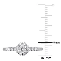 Lab Grown Diamond Engagement Ring Sterling Silver