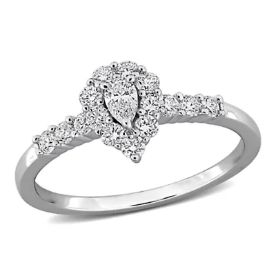 Lab Grown Diamonds Engagement Ring Sterling Silver