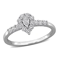 Lab Grown Diamonds Engagement Ring Sterling Silver