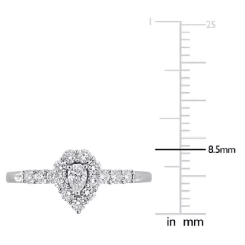 Lab Grown Diamonds Engagement Ring Sterling Silver
