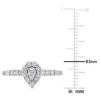 Lab Grown Diamonds Engagement Ring Sterling Silver