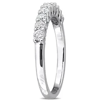 Lab Grown Diamond Anniversary Ring Sterling Silver
