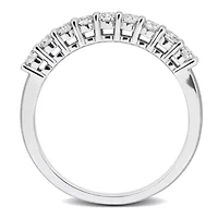 Lab Grown Diamond Anniversary Ring Sterling Silver