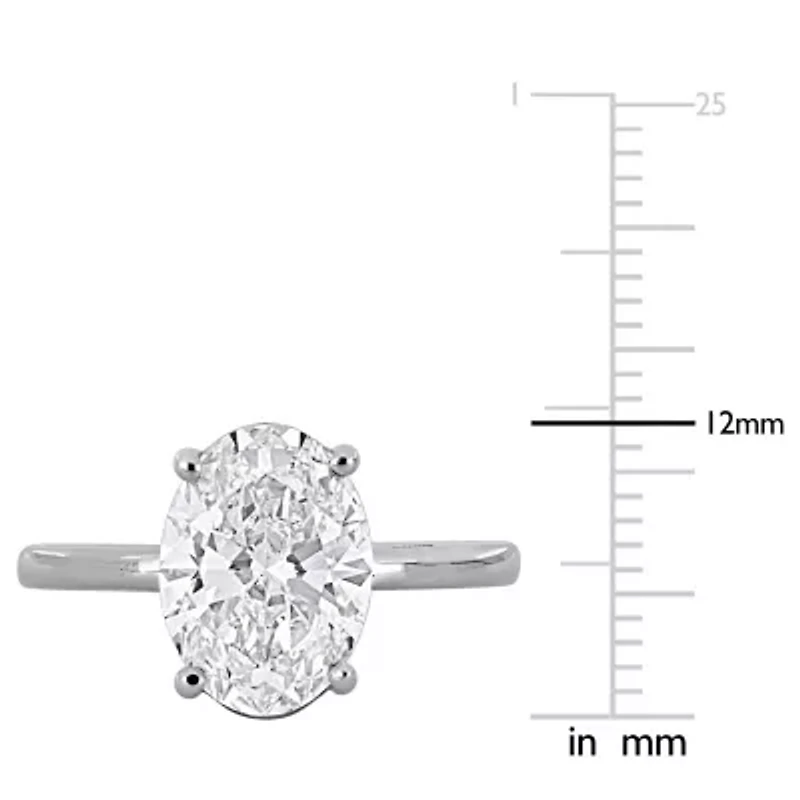 Lab Created Grown Diamond Oval Engagement Ring 14K Gold