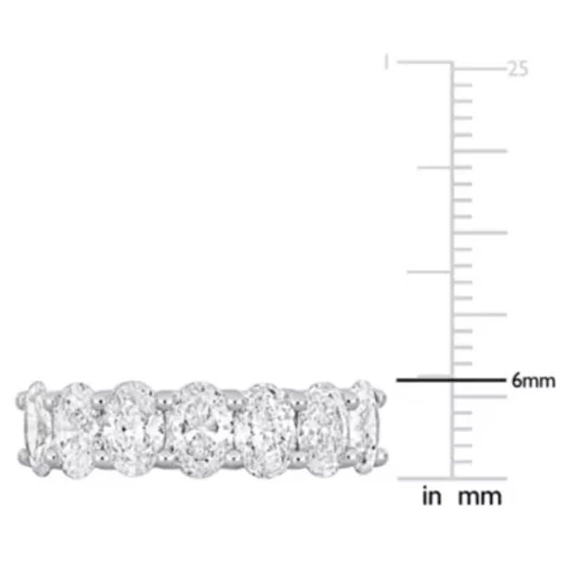 Lab Created Grown Diamond Semi-Eternity Ring 14k White Gold