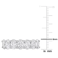 Lab Created Grown Diamond Semi-Eternity Ring 14k White Gold