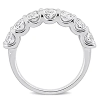 Lab Created Grown Diamond Semi-Eternity Ring 14k White Gold