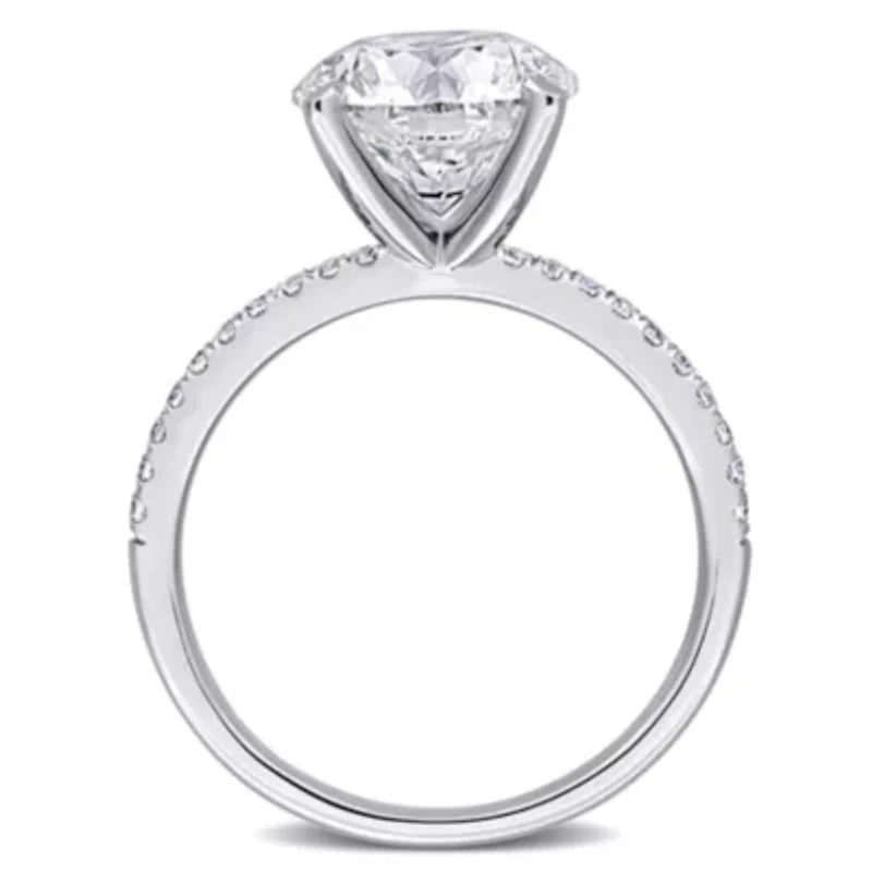 Lab Created Grown Diamond Solitaire Engagement Ring 14K Gold