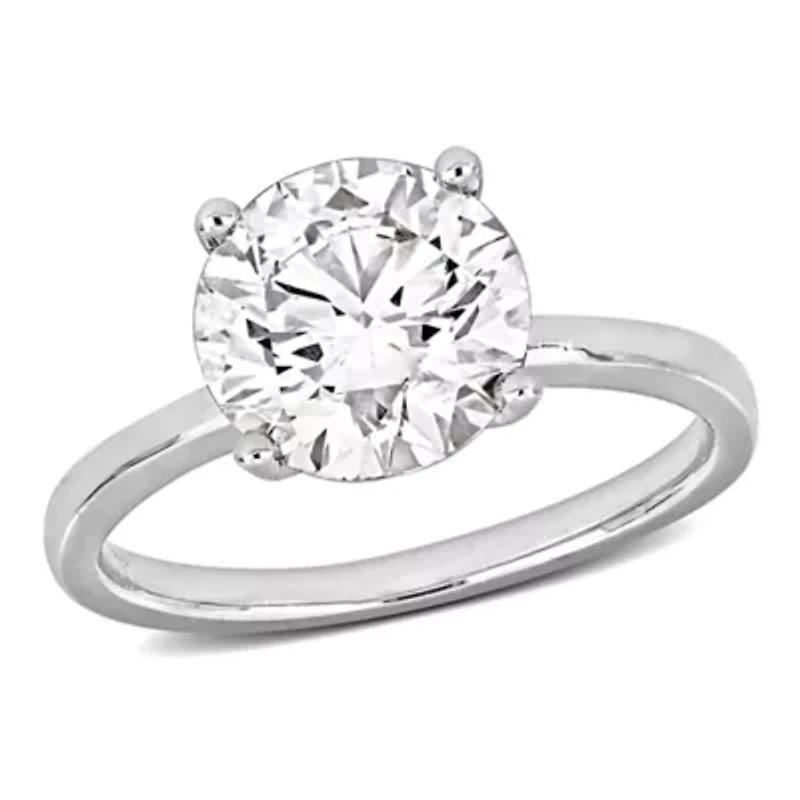 Lab Created Grown Diamond Solitaire Engagement Ring 14K Gold