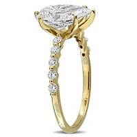 Lab Created Grown Diamonds Solitaire Ring 14k Yellow Gold