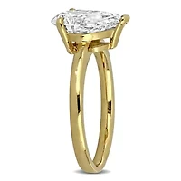 Lab Created Grown Diamond Pear Engagement Ring 14K Gold