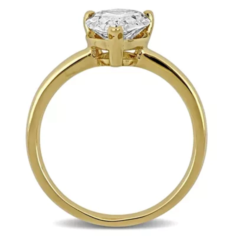 Lab Created Grown Diamond Pear Engagement Ring 14K Gold