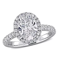 Lab Created Grown Diamonds Engagement Ring 14k White Gold