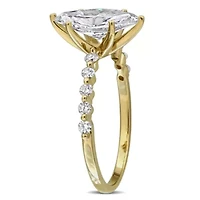 Lab Created Grown Diamonds Solitaire Ring 14k Yellow Gold