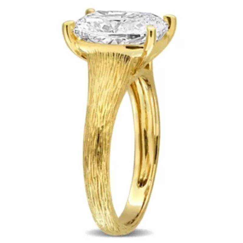 Lab Created Grown Diamond Cocktails Ring 14k Yellow Gold