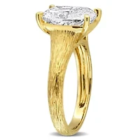 Lab Created Grown Diamond Cocktails Ring 14k Yellow Gold