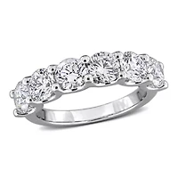 Lab Created Grown Diamond Semi-Eternity Ring 14k White Gold