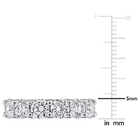 Lab Created Grown Diamond Semi-Eternity Ring 14k White Gold