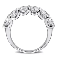 Lab Created Grown Diamond Semi-Eternity Ring 14k White Gold