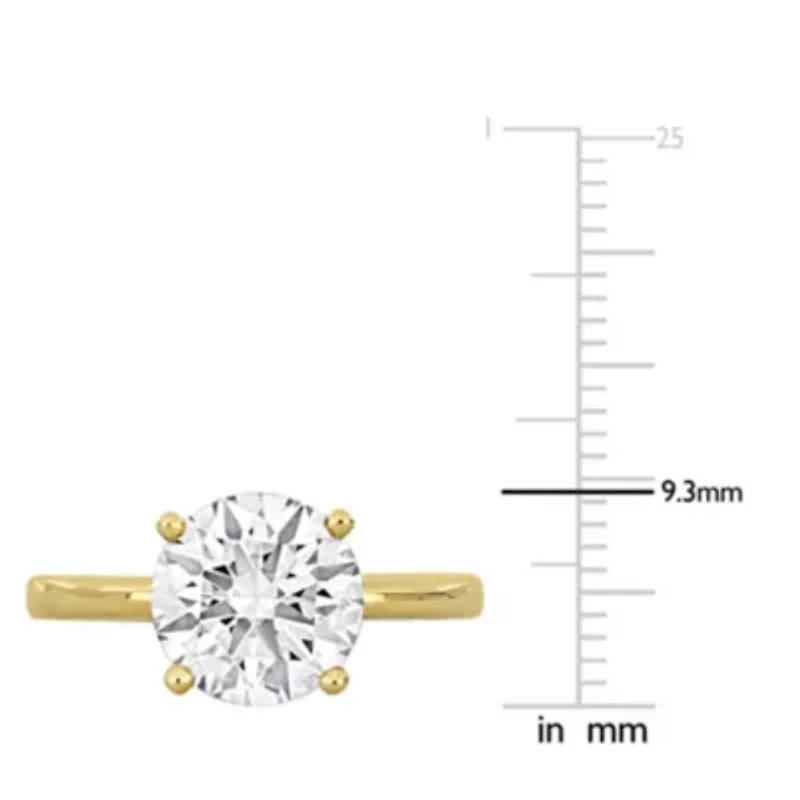 Lab Created Grown Diamond Solitaire Engagement Ring 14K Gold