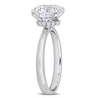 Lab Created Grown Diamond Solitaire Ring 14k White Gold