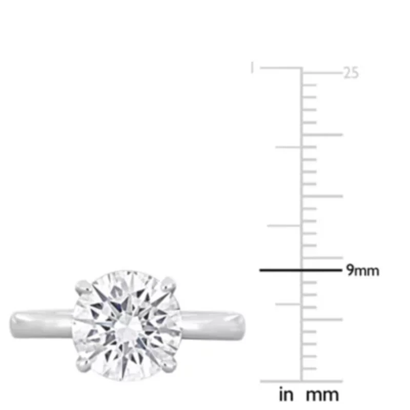 Lab Created Grown Diamond Solitaire Ring 14k White Gold