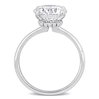 Lab Created Grown Diamond Solitaire Ring 14k White Gold
